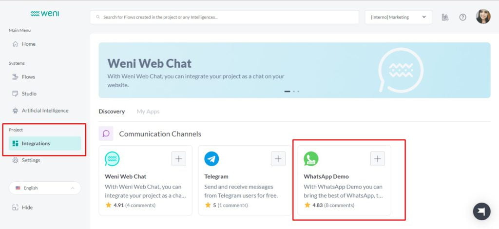 whatsapp demo integrations 