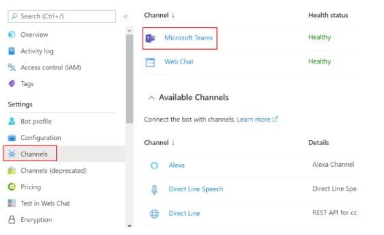 adicionar canal microsoft teams 